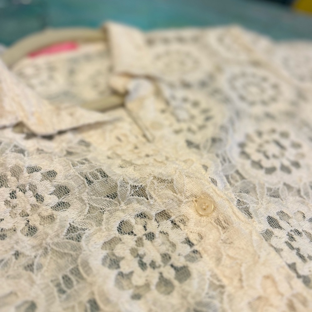 Lace Button Down - image 3